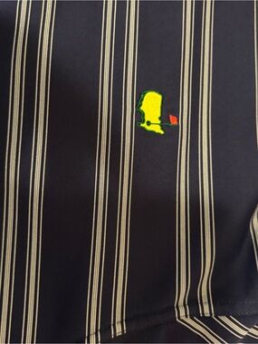 Masters Performance Polo navy and white Stripes size L